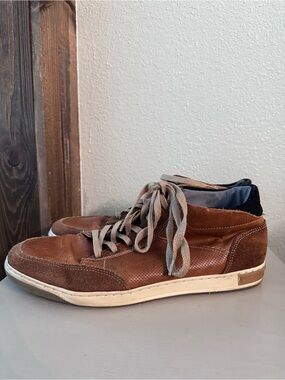 Bullboxer Men's Casual Brown Suede & Leather High-Top Sneakers